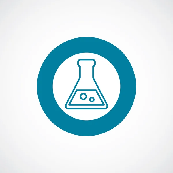 Icône laboratoire gras cercle bleu bordure — Image vectorielle