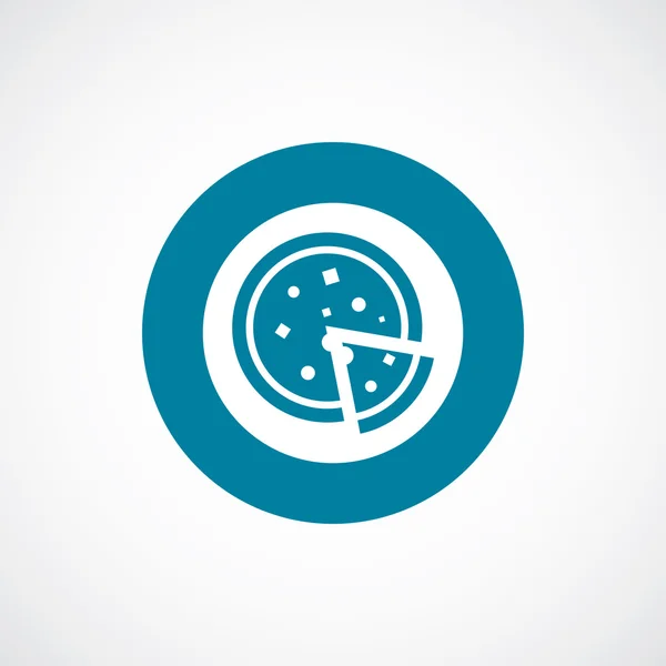 Pizza icon bold blue circle borde — Stock Vector