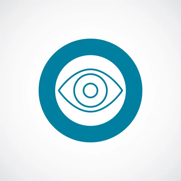Иконка глаза жирная синяя граница круга — стоковый вектор