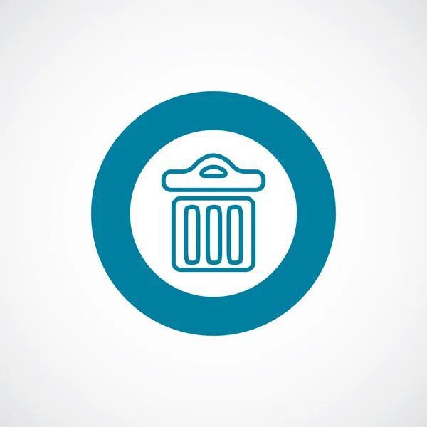 Lixo bin ícone negrito círculo azul fronteira — Vetor de Stock