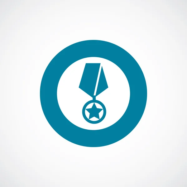 Медальна ікона смілива блакитна рамка кола — стоковий вектор