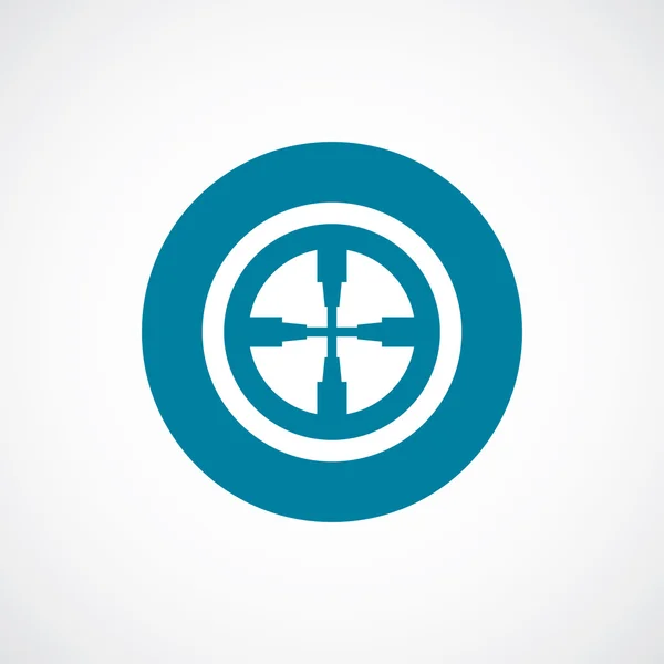 Ícone de visão óptica borda círculo azul negrito —  Vetores de Stock
