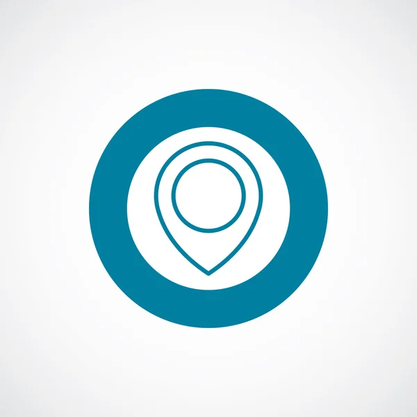 Kaart pin icon vet blauwe cirkel grens — Stockvector