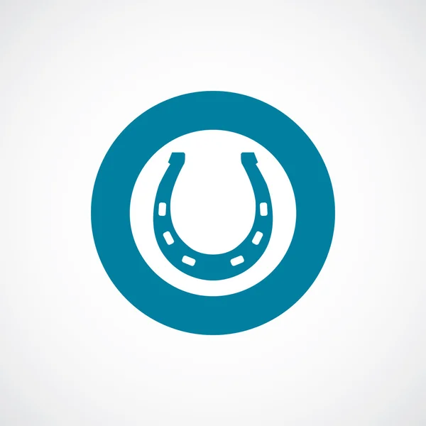 Horseshoe icon bold blue circle border — Stock Vector