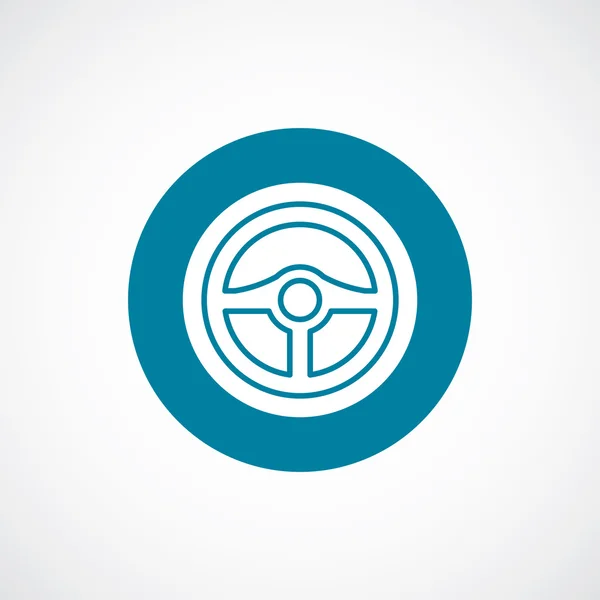 Lenkrad-Symbol fett blaue Kreisgrenze — Stockvektor