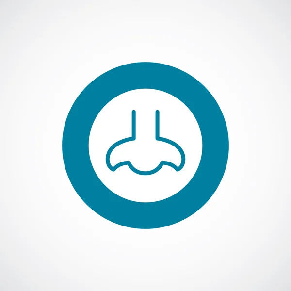 Icono de nariz negrita borde círculo azul — Vector de stock