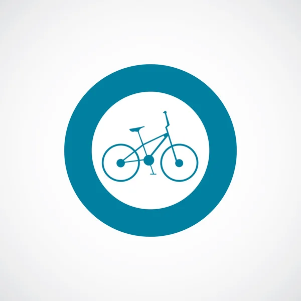 Bike icon bold blue circle borde — Stock Vector