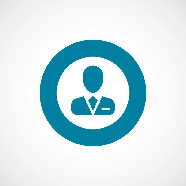 Business avatar icon bold blue circle borde — Stock Vector