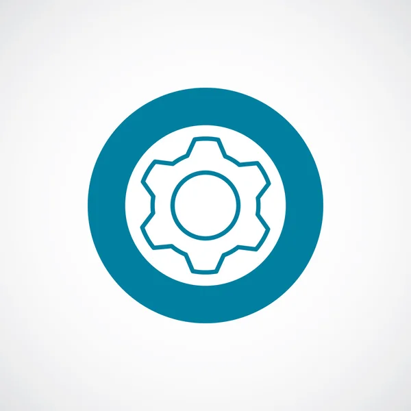 Ícone de configurações borda círculo azul negrito —  Vetores de Stock