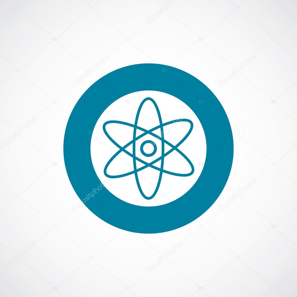atom icon bold blue circle border