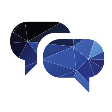 Konuşma simgesini soyut üçgen adam