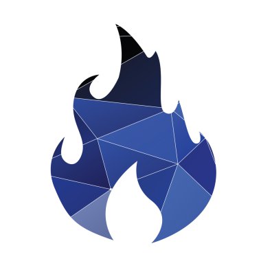 Yangın simgesi soyut üçgen