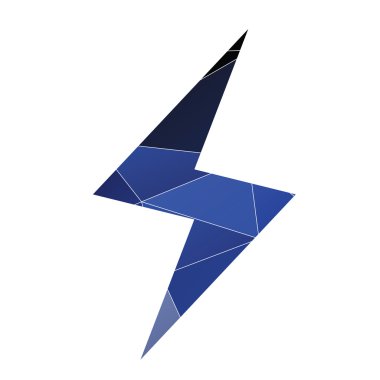 Yıldırım ikonuna soyut Triangl