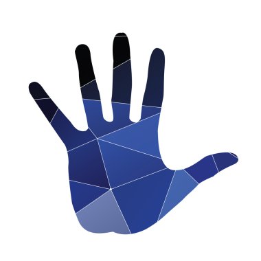 kol simgesi soyut üçgen