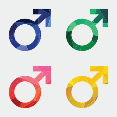 erkek sembol simge tasarlamak üçgen