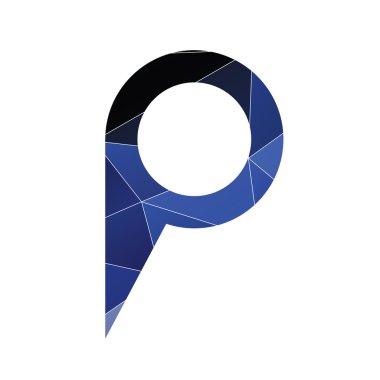 harita PIN simgesi soyut üçgen