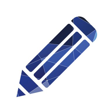 kurşun kalem simgesini soyut üçgen