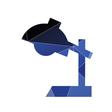 okuma lâmbası simgesi soyut üçgen