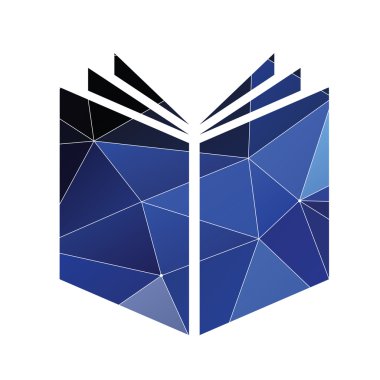 kitap simgesini soyut üçgen