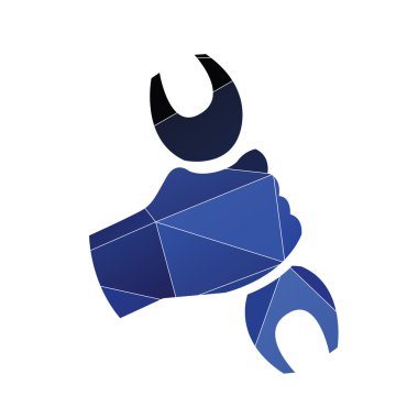 onarım simgesi soyut üçgen