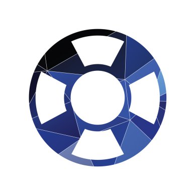 Lifebuoy simgesi soyut üçgen