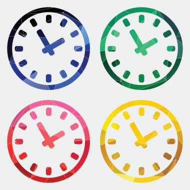 saat simgesini soyut Triangl