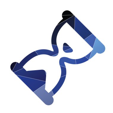 kum saati simgesi soyut üçgen