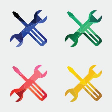 onarım simgesi soyut üçgen