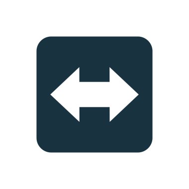 2 side ok simgesi yuvarlak kare düğmesini