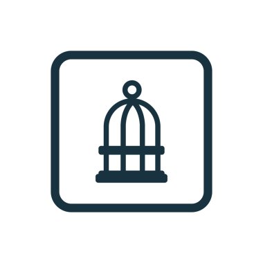 kuş hücre kutsal kişilerin resmi yuvarlak kare düğme