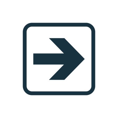 ok simgesi yuvarlak kare düğmesini