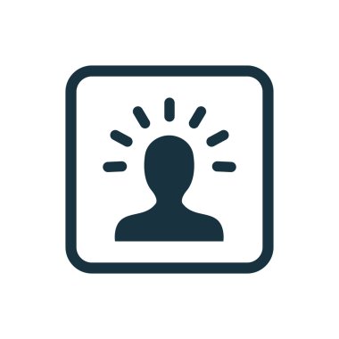 fikir simgesi yuvarlak kareler düğmesi