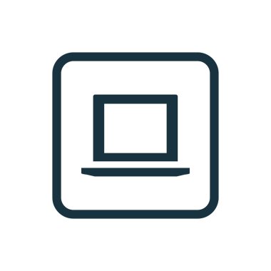 dizüstü bilgisayar kutsal kişilerin resmi yuvarlak kare düğme