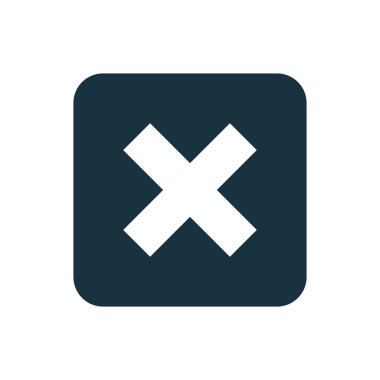 simge yuvarlak kare düğmesini kapatın