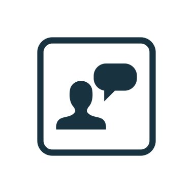 Görüşme simgesi yuvarlak kareler düğmesi