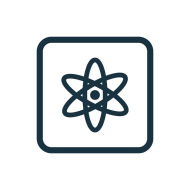 Atom kutsal kişilerin resmi yuvarlak kare düğme