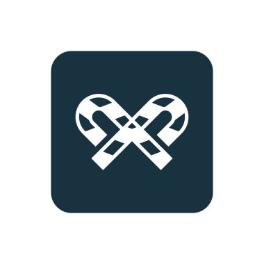 Noel şeker simge yuvarlak kareler düğmesi