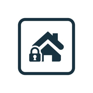 butto ev kilit simgesi yuvarlak kareler