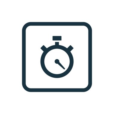 Zamanlayıcı simgesi yuvarlak kareler düğmesi