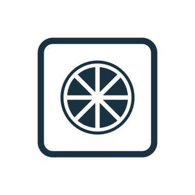 Turuncu simge yuvarlak kareler düğmesi