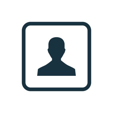 erkek profil simgesi yuvarlak kareler düğmesi
