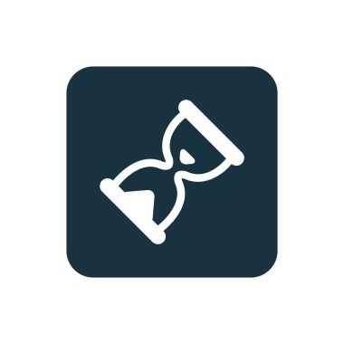 kum saati simgesi yuvarlak kareler düğmesi