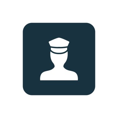 Polis kutsal kişilerin resmi yuvarlak kare düğme