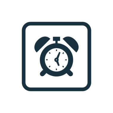 çalar saat simgesi yuvarlak kareler düğmesi