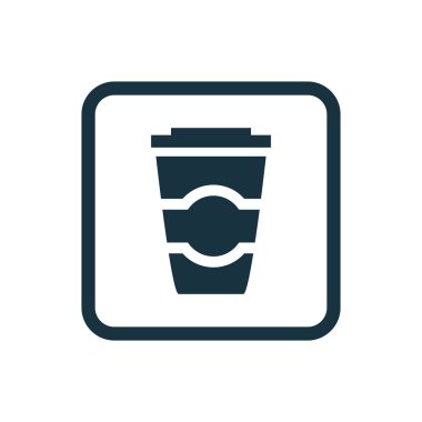 kahve simgesi yuvarlak kareler düğmesi