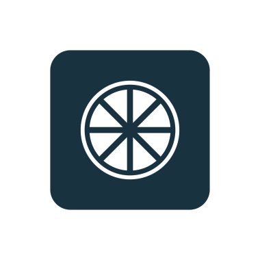 Turuncu simge yuvarlak kareler düğmesi