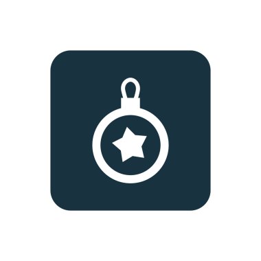 Noel dekorasyon simgesi yuvarlak kareler düğmesi