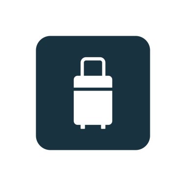 seyahat çantası simgesini yuvarlak kareler düğmesi