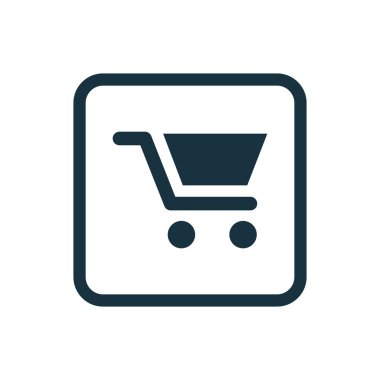 alışveriş sepeti simgesini yuvarlak kareler düğmesi