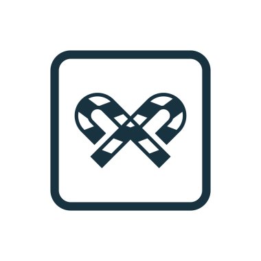 Noel şeker simge yuvarlak kareler düğmesi